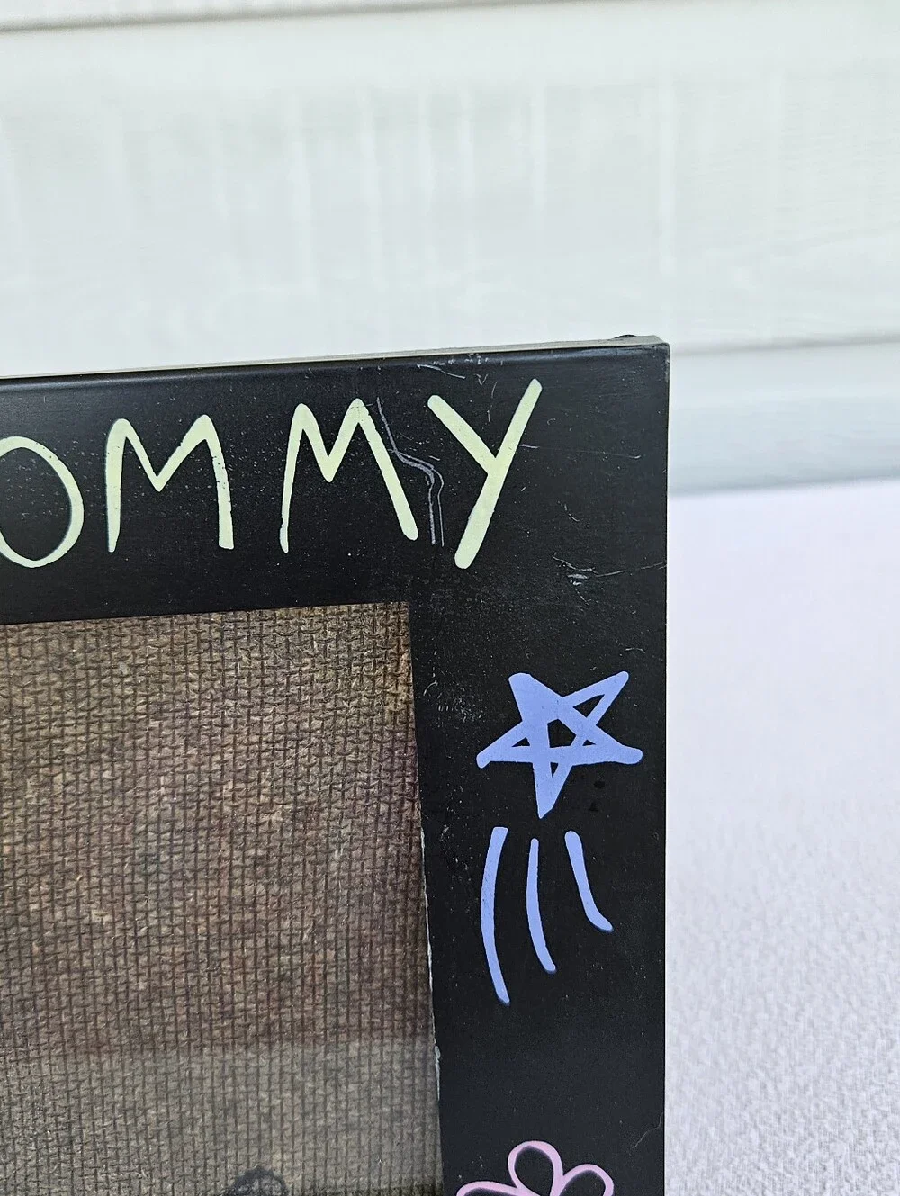 I Love Mommy Chalkboard Photo Frame 5x7 Horizontal Child Writing Mother's Day